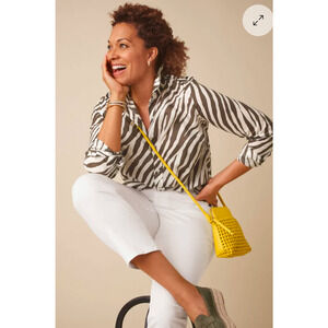 Talbots Striking  Zebra Print Top NEW!